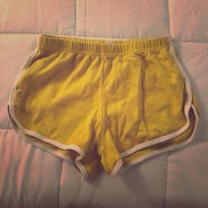American apparel Yellow runner shorts